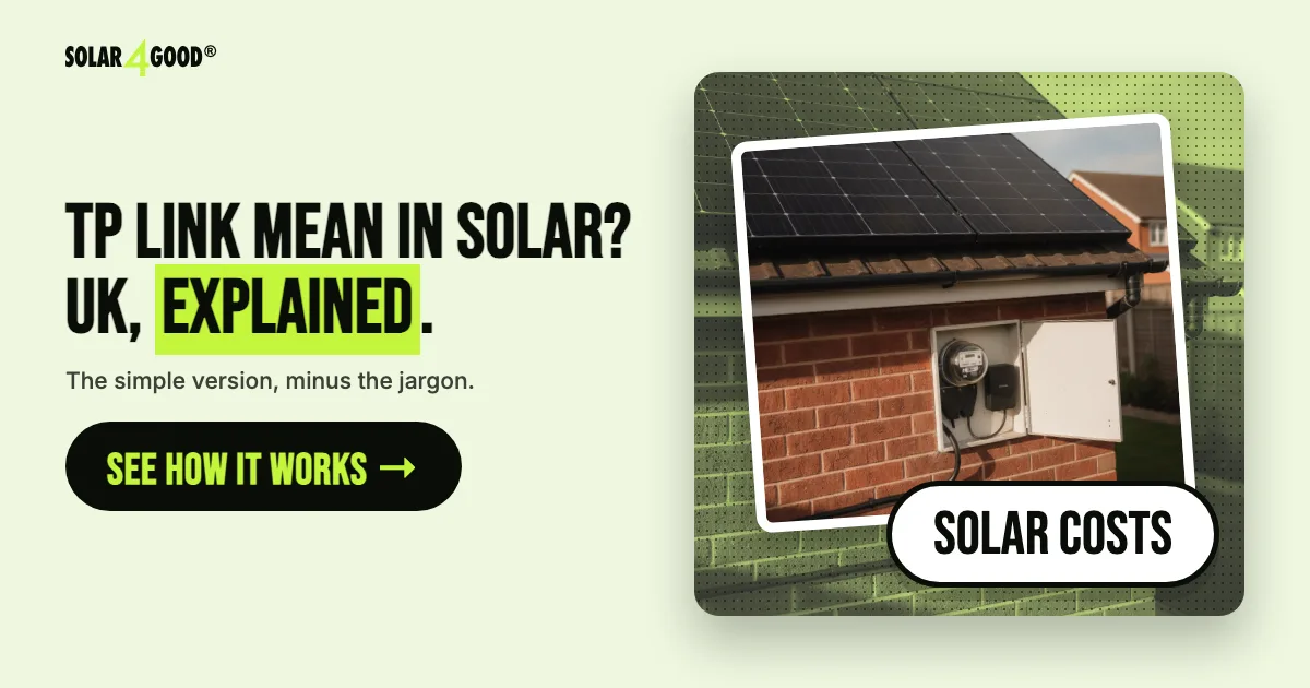 What Does TP Link Mean in Solar? UK Export & SEG Guide (2026)