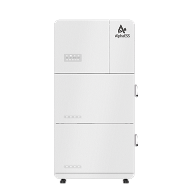 The battery on the wall An AlphaESS SMILE home battery shown straight on