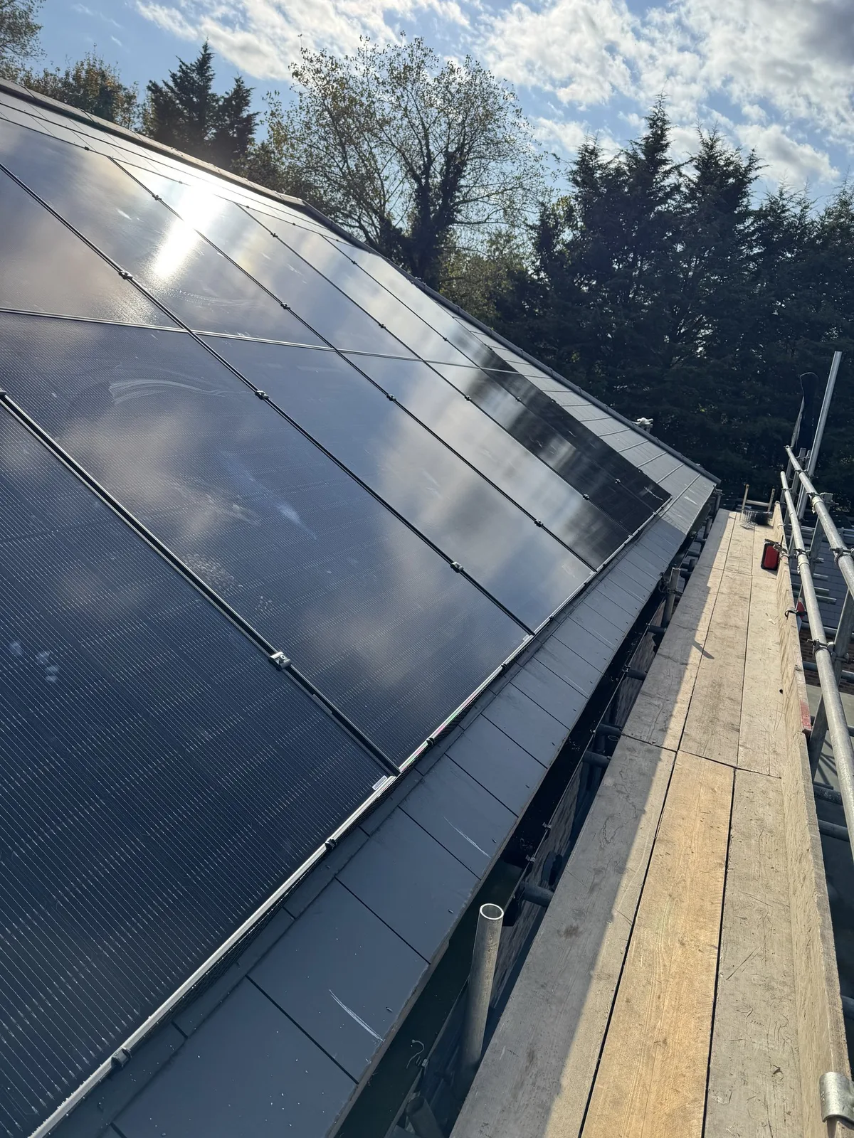 Solar panels on Naveen Mudalagiri’s home
