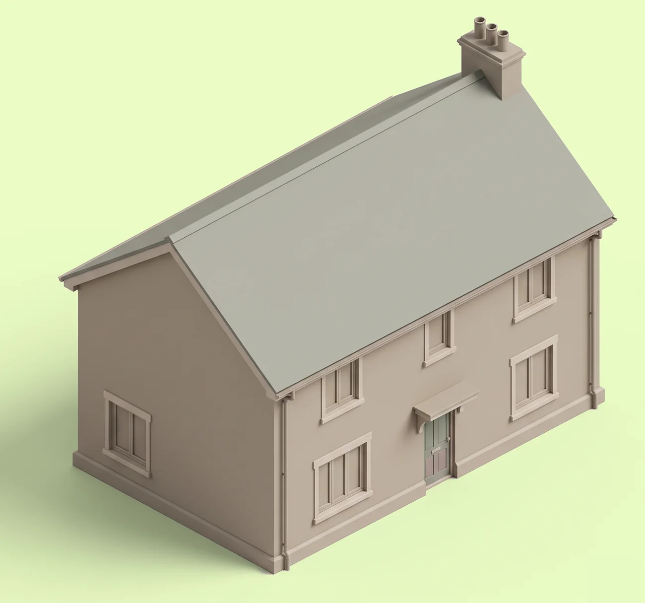 An isometric model of a house with solar panels laid out on its roof, showing the exact number of panels for the system size selected