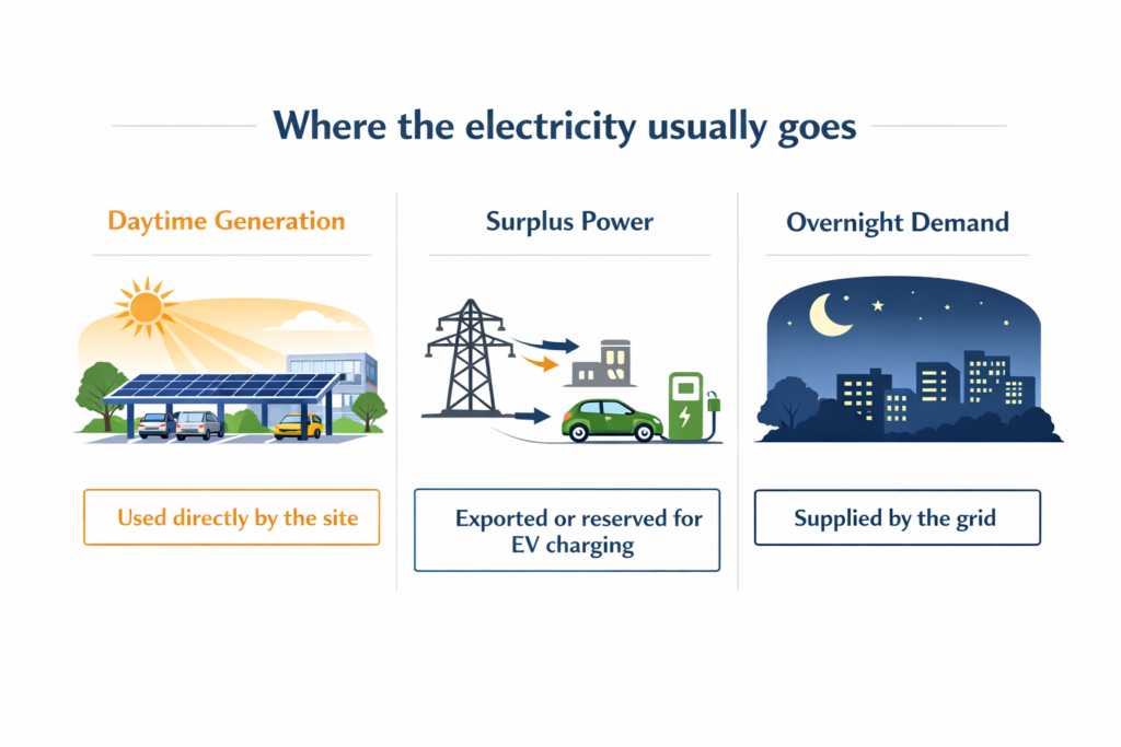 Where the electricity usually goes 